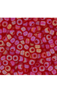 Miyuki rocailles Perlen 8/0 - Matted transparent light red ab 8-140FR